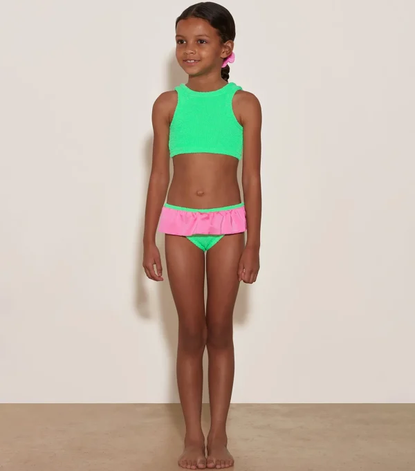 Kids Hunza G Baby 2-6 Yrs-Baby Duo Olive Bikini -