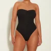 Hunza G Strapless-Brooke Lurex Swim -