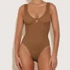 Hunza G V Neck-Celine Swim With Tonal Hoops -