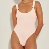 Hunza G Scoop Neck-Domino Swim -