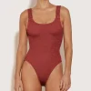 Hunza G Scoop Neck-Domino Swim -