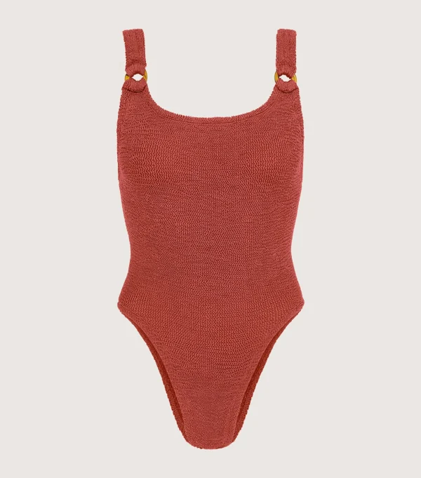 Hunza G Scoop Neck-Domino Swim -