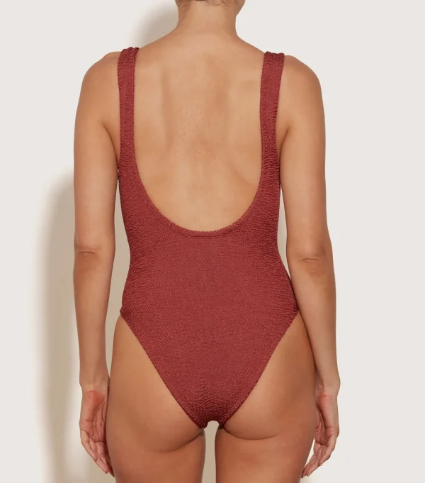 Hunza G Scoop Neck-Domino Swim -
