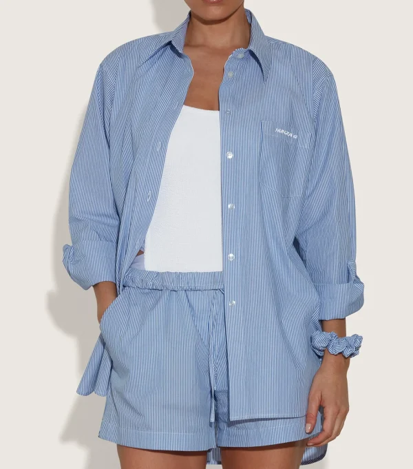 Hunza G Shirts And Tops-Embroidered Oversized Shirt -