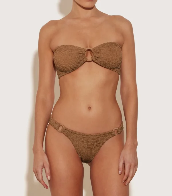 Hunza G Bikini Sets | Bandeau-Gloria Bikini With Tonal Hoops -