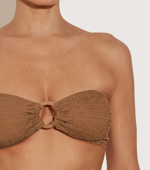 Hunza G Bikini Sets | Bandeau-Gloria Bikini With Tonal Hoops -