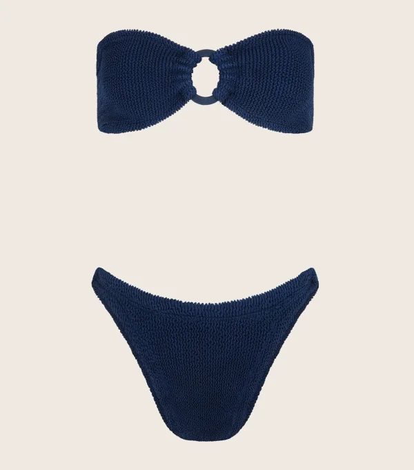 Hunza G Bikini Sets-Gloria Bikini With Tonal Hoops -