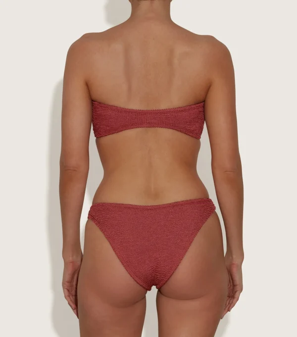 Hunza G Bikini Sets | Bandeau-Gloria Bikini With Tonal Hoops -