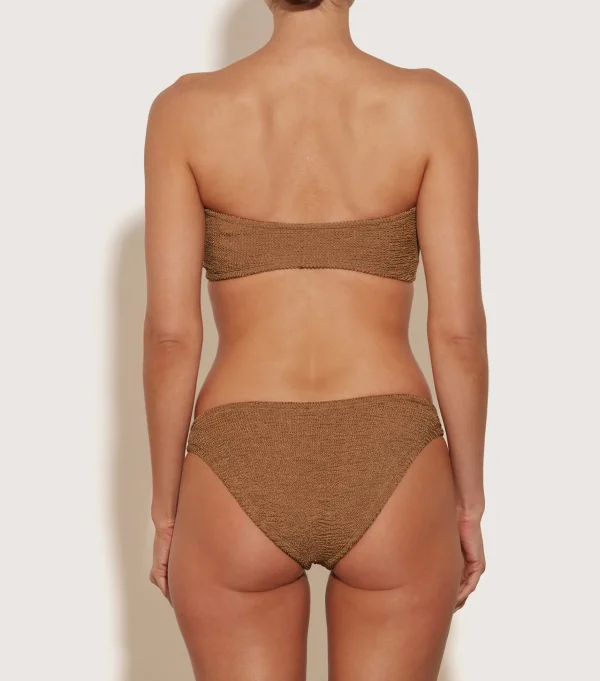 Hunza G Bikini Sets | Bandeau-Gloria Bikini With Tonal Hoops -