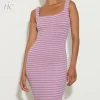 Hunza G Dresses- X Helena Christensen Stripe Tank Dress -