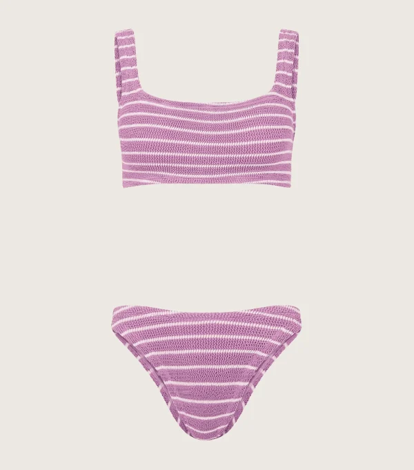 Hunza G Bikini Sets | Bralette- X Helena Christensen Xandra Stripe Bikini -