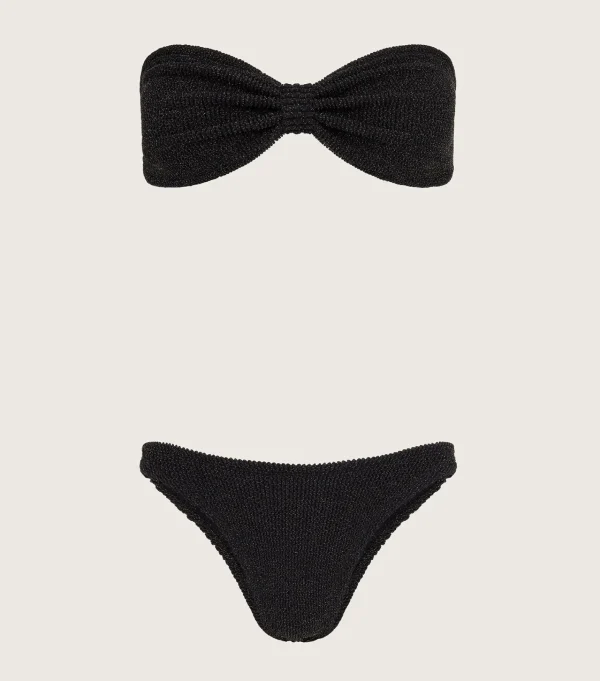 Hunza G Bikini Sets | Bandeau-Jean Lurex Bikini -