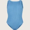Kids Hunza G Kids - 7-12 Yrs-Kids Classic Swim - Blue