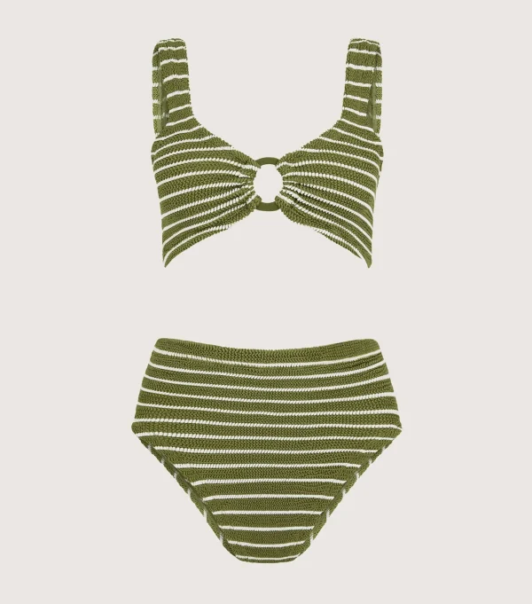 Hunza G Bikini Sets | Bralette-Nadine Bikini With Tonal Hoops -