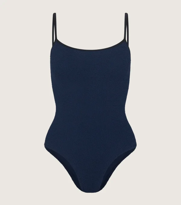 Hunza G Scoop Neck-Pamela Swim Contrast -