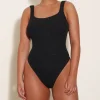 Hunza G Square Neck-Square Neck Lurex Swim -